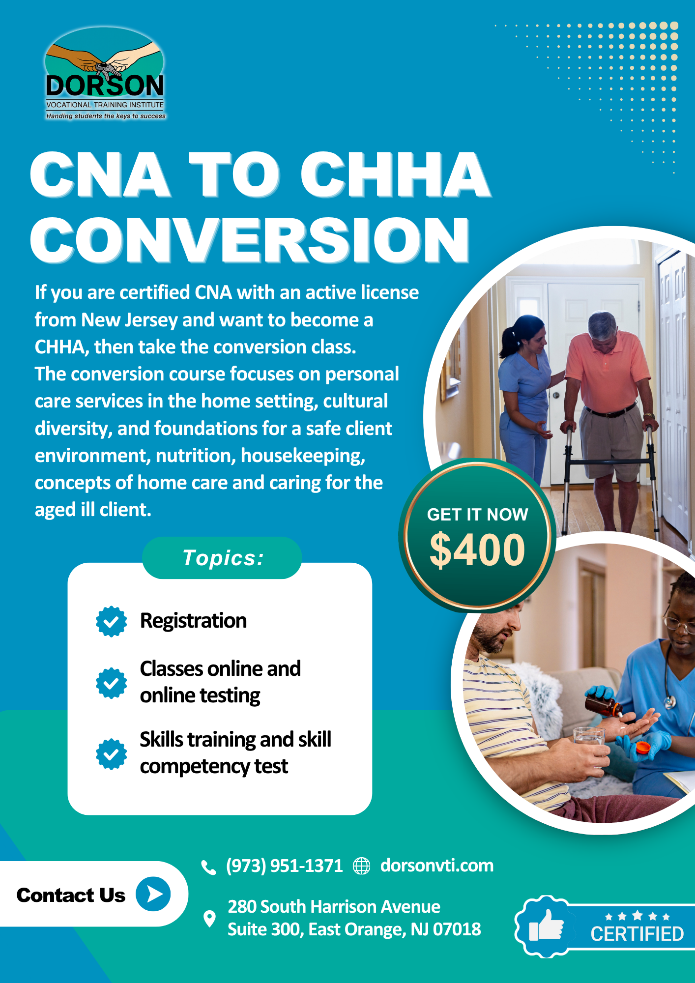 CNA to CHHA Conversion Program Flyer
