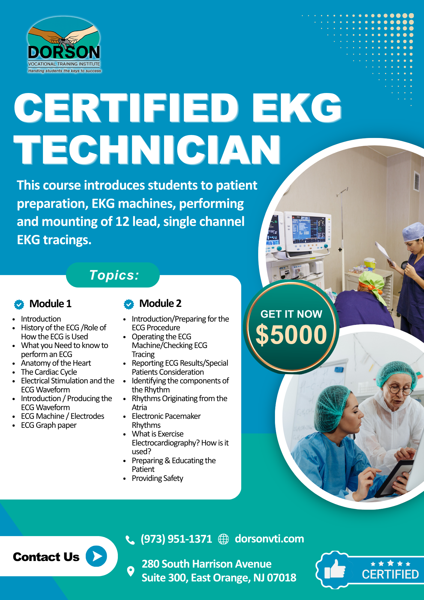 Certified EKG Technician Program Flyer