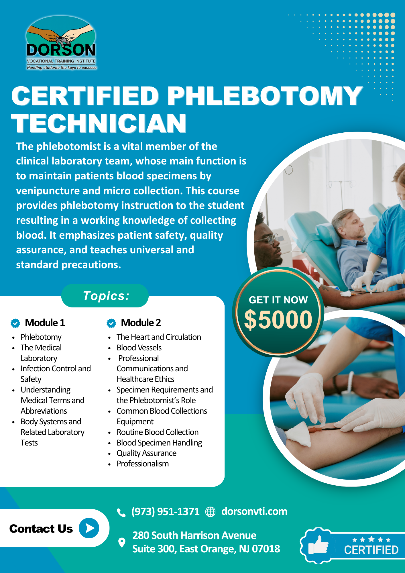 Certified Phlebotomy Technician Program Flyer