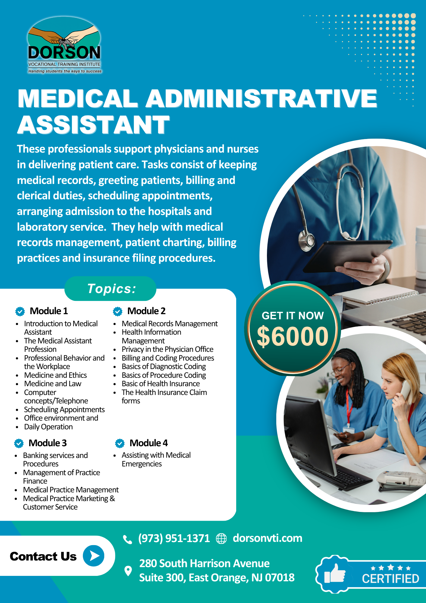 Medical Administrative Assistant Program Flyer