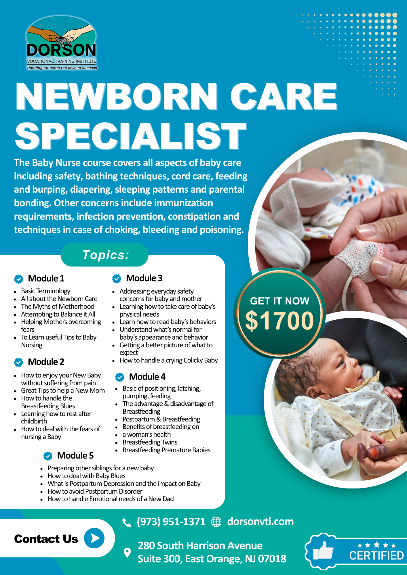 Newborn Care Specialist Program Flyer