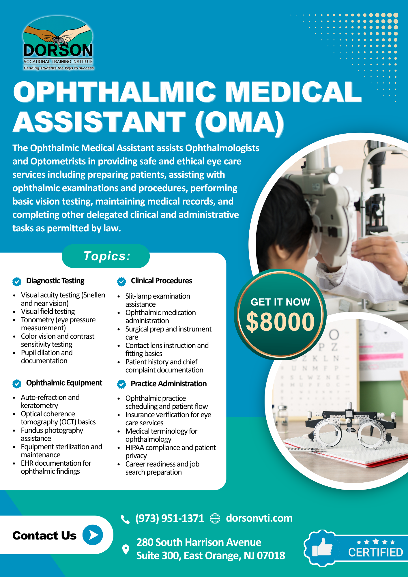 Ophthalmic Medical Assistant Program Flyer