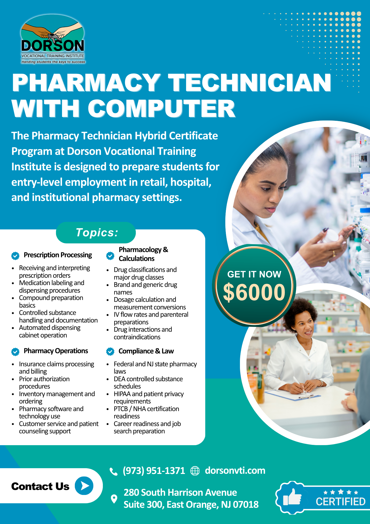 Pharmacy Technician Program Flyer