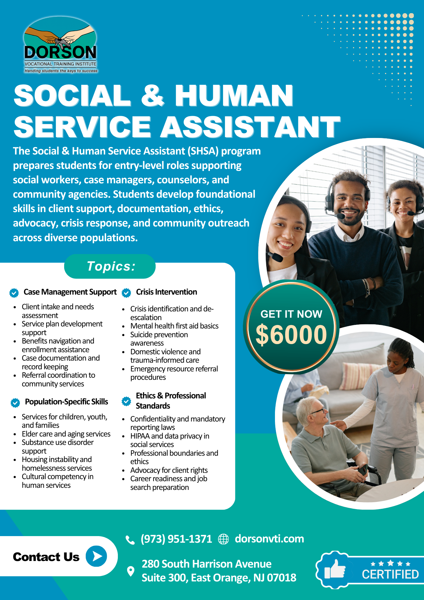 Social and Human Services Assistant Program Flyer